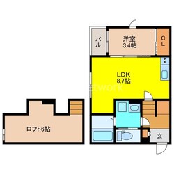 HARU鳥栖の物件間取画像